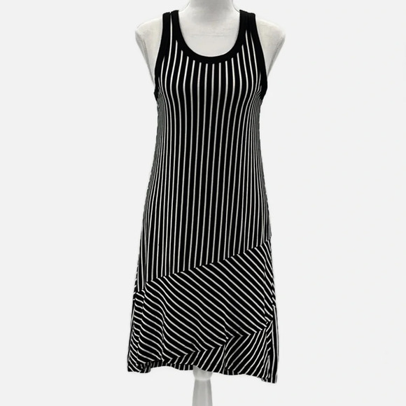 Cabi ATC Wink Striped Tank Dress in Black & White - Size XS - Picture 3 of 8